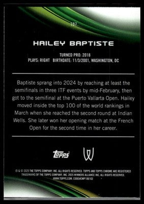 2025 Topps Chrome Sapphire Edition #107 Hailey Baptiste