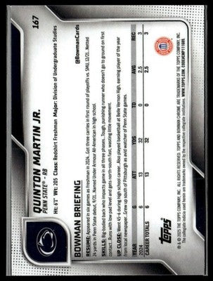 2025 Bowman University Chrome #167 Quinton Martin Jr.