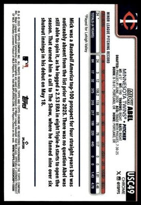 2025 Topps Chrome Update #USC49 Mick Abel