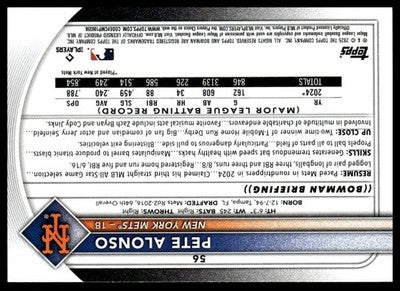 2025 Bowman #56 Pete Alonso