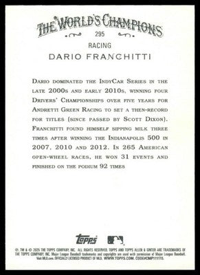2025 Topps Allen & Ginter #295 Dario Franchitti