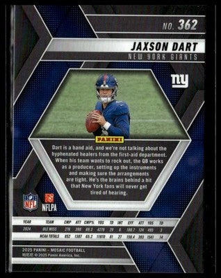 2025 Panini Mosaic #362 Jaxson Dart