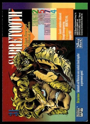 1993 SkyBox Marvel Universe #31 Sabretooth