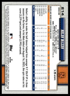 2026 Topps #214 Nolan McLean