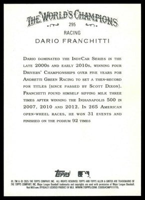 2025 Topps Allen & Ginter #295 Dario Franchitti