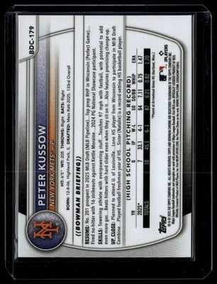 2025 Bowman Draft #BDC-179 Peter Kussow Chrome
