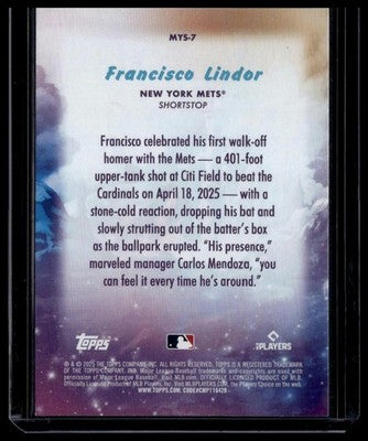 2025 Topps Update #MYS-7 Francisco Lindor Mystical
