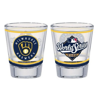 2026 MLB NL Champions Milwaukee Brewers 2oz Shot Glass NLCS World Series