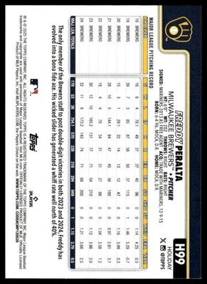 2025 Topps Holiday #H99 Freddy Peralta