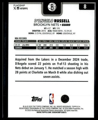 2025-26 Topps #8 D'Angelo Russell