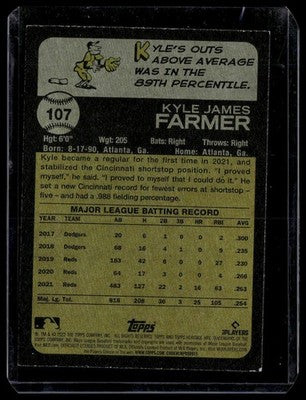 2022 Topps Heritage #107 Kyle Farmer Auto
