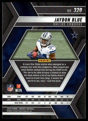 2025 Panini Mosaic #320 Jaydon Blue Mosaic