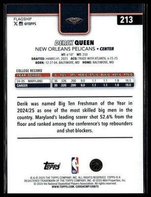 2025-26 Topps #213 Derik Queen