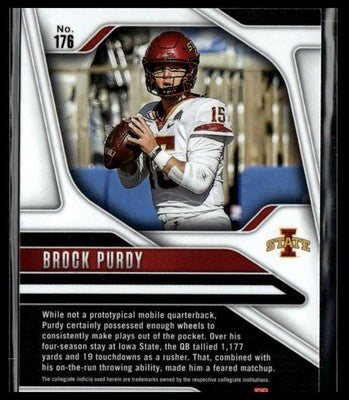2025 Panini Prizm Draft Picks #176 Brock Purdy Prizms Silver