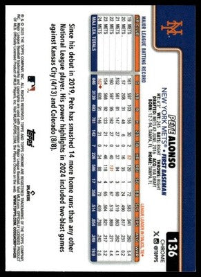 2025 Topps Chrome Logofractor Edition #136 Pete Alonso
