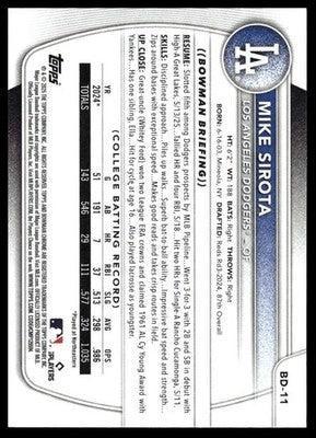 2025 Bowman Draft #BD-11 Mike Sirota