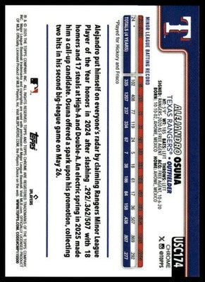 2025 Topps Chrome Update #USC174 Alejandro Osuna