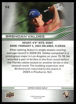2026 Upper Deck #94 Brendan Valdes