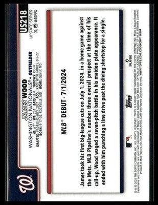 2025 Topps Update #US218 James Wood