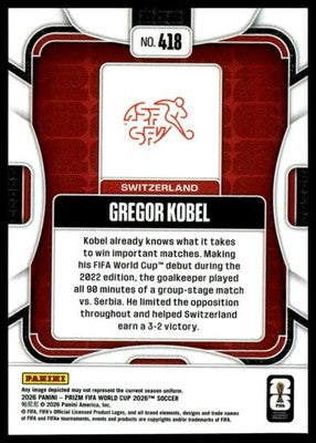 2026 Panini Prizm FIFA World Cup #418 Gregor Kobel
