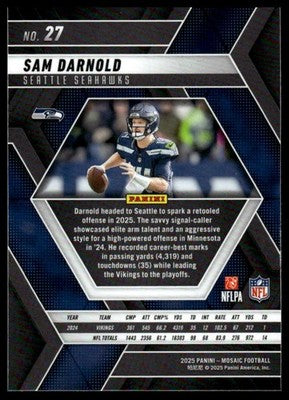 2025 Panini Mosaic #27 Sam Darnold