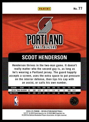 2024-25 Panini Revolution #77 Scoot Henderson