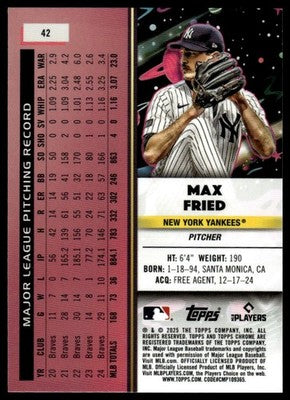 2025 Topps Chrome Cosmic #42 Max Fried