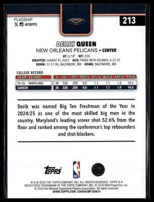 2025-26 Topps #213 Derik Queen