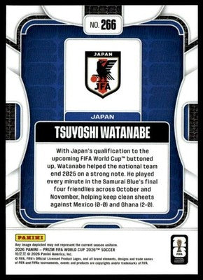 2026 Panini Prizm FIFA World Cup #266 Tsuyoshi Watanabe