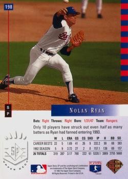 1993 SP #198 Nolan Ryan