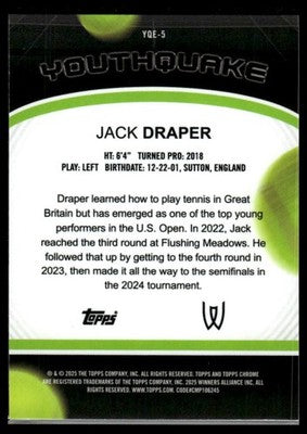 2025 Topps Chrome #YQE-5 Jack Draper Youthquake