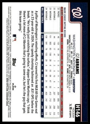 2025 Topps Holiday #H146 CJ Abrams