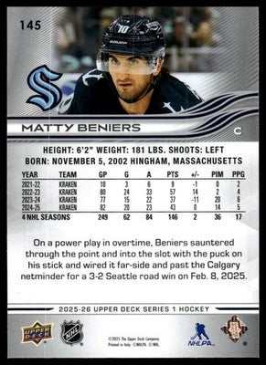 2025-26 Upper Deck #145 Matty Beniers
