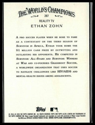 2025 Topps Allen & Ginter #287 Ethan Zohn Silver Portrait