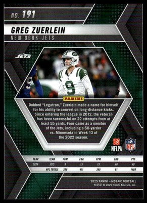 2025 Panini Mosaic #191 Greg Zuerlein