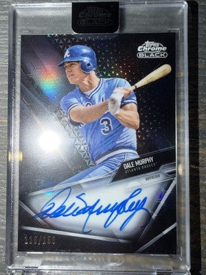 2021 Topps Chrome Black - Chrome Black Autographs Dale Murphy #CBA-DM Refractor