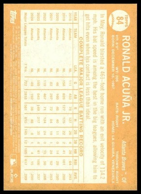2025 Topps Archives #84 Ronald Acuña Jr.