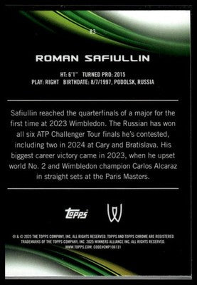 2025 Topps Chrome #83 Roman Safiullin Prism Refractor