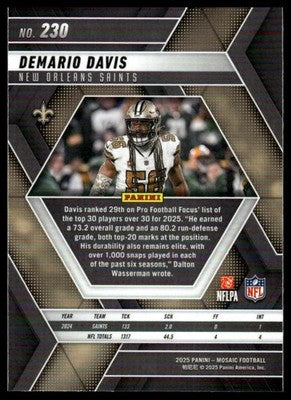 2025 Panini Mosaic #230 Demario Davis