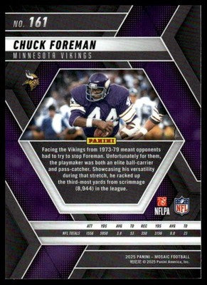 2025 Panini Mosaic #161 Chuck Foreman