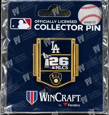2026 NLCS Championship Pin Los Angeles Dodgers vs Milwaukee Brewers World Series