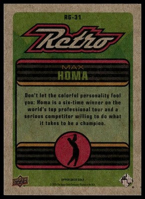 2026 Upper Deck #RG-31 Max Homa Retro (Tin)