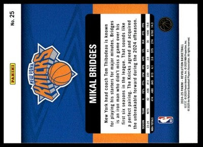 2024-25 Panini Revolution #25 Mikal Bridges