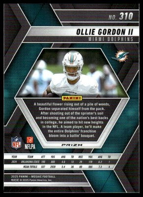 2025 Panini Mosaic #310 Ollie Gordon II Mosaic Green
