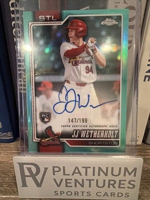 2026 Topps Chrome JJ Wetherholt Auto /199 RC Cardinals RA-JJW