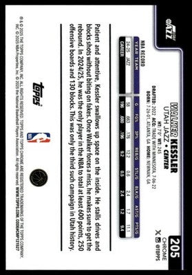 2025-26 Topps Chrome #205 Walker Kessler X-Fractors