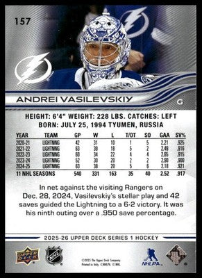 2025-26 Upper Deck #157 Andrei Vasilevskiy
