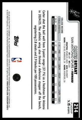 2025-26 Topps #214 Carter Bryant