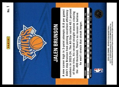 2024-25 Panini Revolution #1 Jalen Brunson