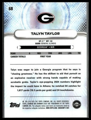 2025 Bowman University Best #68 Talyn Taylor
